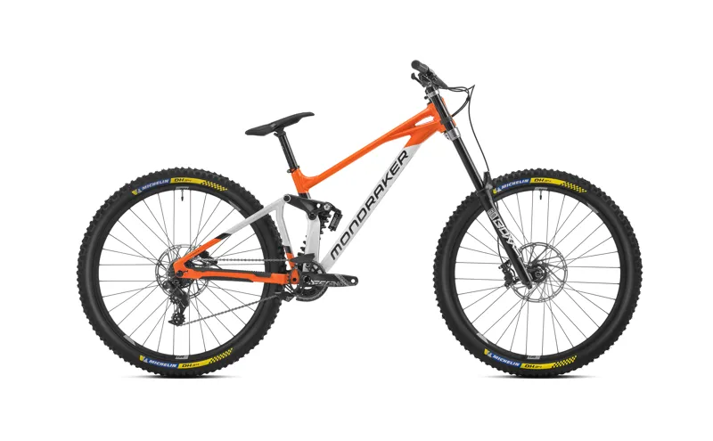 2023 Mondraker Summum - Mullet Downhill Full-Suspension MTB - Orange / Silver